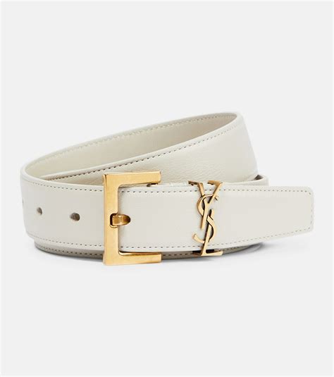 saint laurent monogram leather belt.